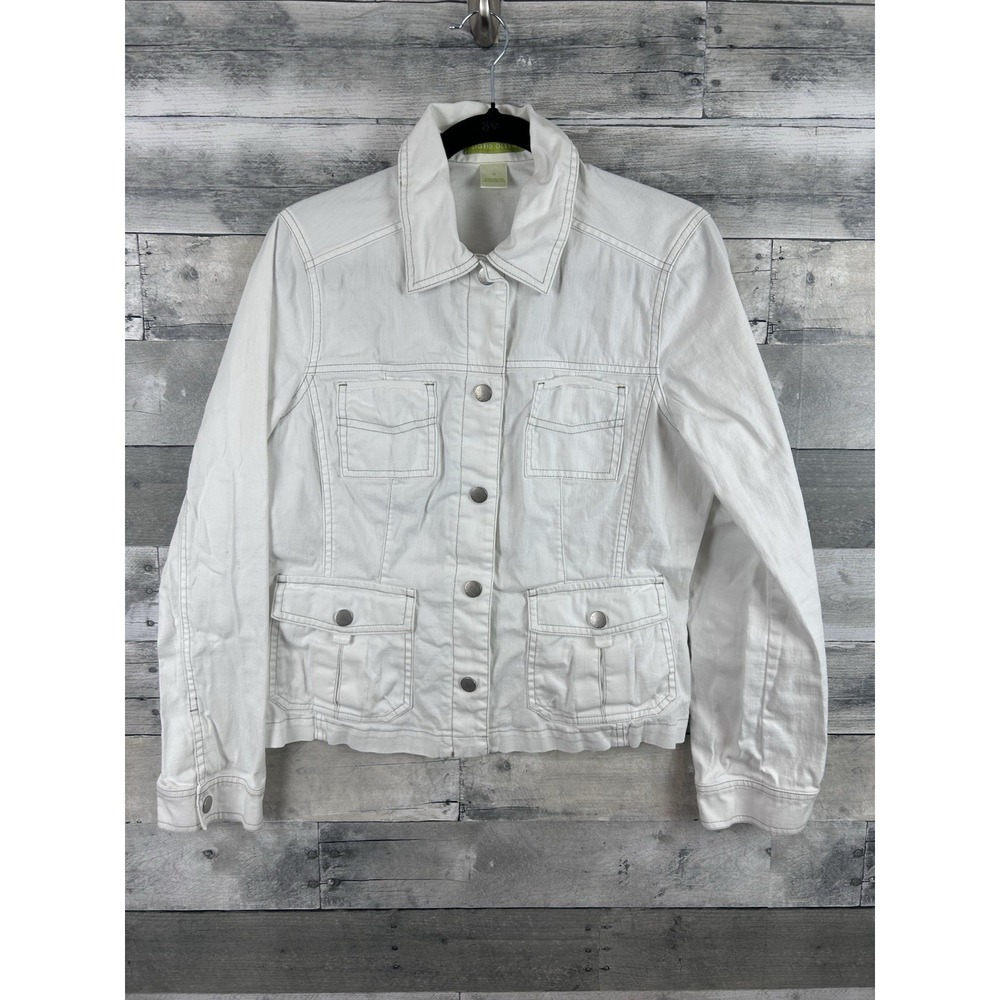Sigrid Olsen Women's White Jean Jacket 10